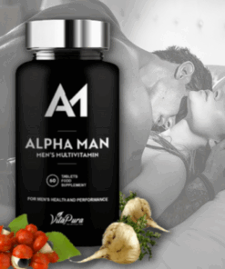 Produktbilde Alpha Man kosttilskudd for menn testobooster energi og vitaminer