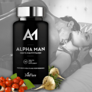 Produktbilde Alpha Man kosttilskudd for menn testobooster energi og vitaminer