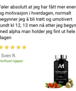 Vita Pura Alpha man kosttilskudd for menn kundeomtale anmeldelse erfaringer_sven