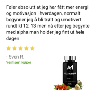 Vita Pura Alpha man kosttilskudd for menn kundeomtale anmeldelse erfaringer_sven