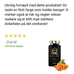 Royal tan betakaroten kundeomtale anmeldelse _1.