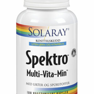 Solaray Spektro uten jern og vitamin K - 100 kap