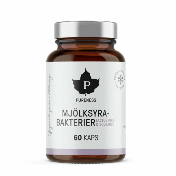 Pureness Mjölksyrabakterier Lactospore + Boulardii, 60 kapslar