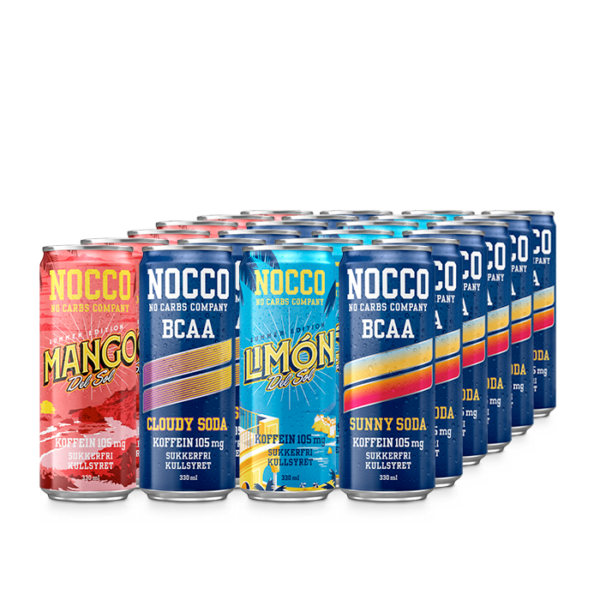 24 x NOCCO BCAA, 330 ml, Blandede smaker