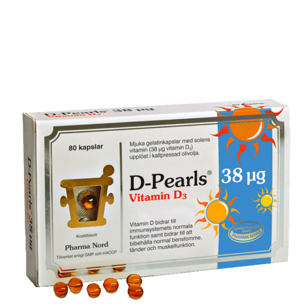 D-Pearls Vitamin D3, 80 kapsler