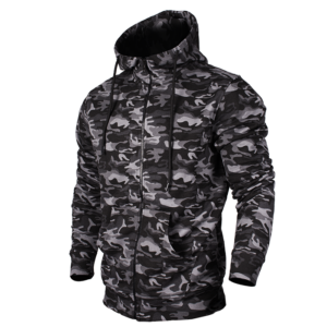 Star Mens Zip Hood, Black Camo