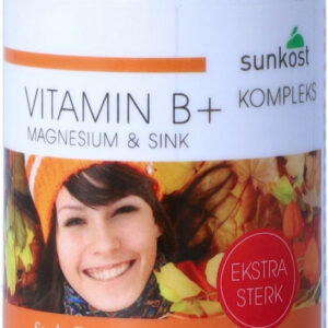 Sunkost Vitamin B+ Kompleks Ekstra Sterk 60 kapsler