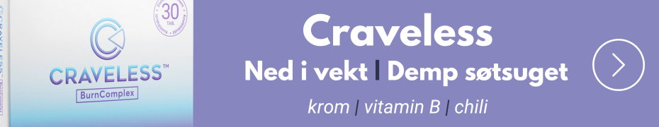Craveless kan dempe søtsuget og småspising og kan hjelpe for vektnedgang